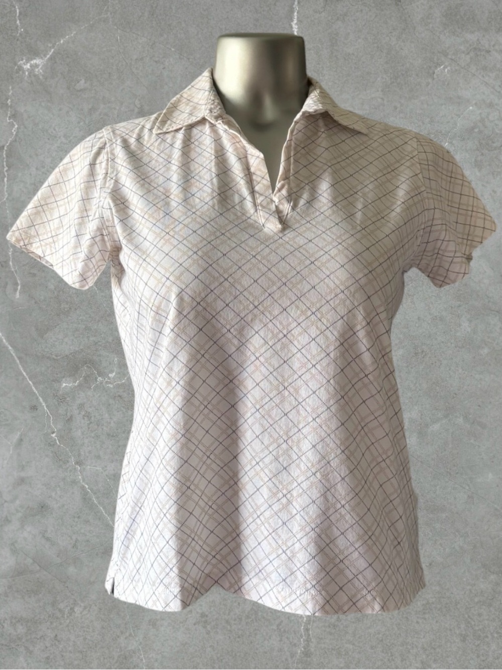 2 for $30 | Fairway & Greene Light Pink Plaid Women’s Golf Shirt